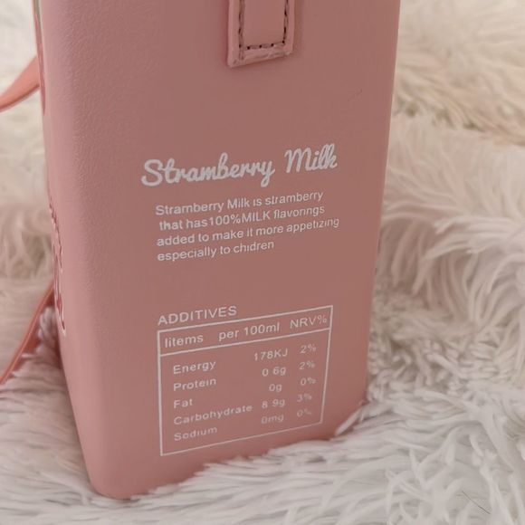 Boutique Strawberry Milk Carton Mini Purse - Picture 5 of 12